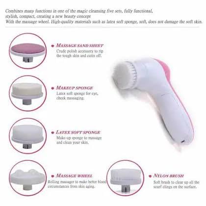 5-in-1 Beauty Care Massager| Face Massager |Multifunctional Face Cleansing and Skin Care Tool for Exfoliating, Massaging, and Deep Cleaning 4 417YwZZeJML