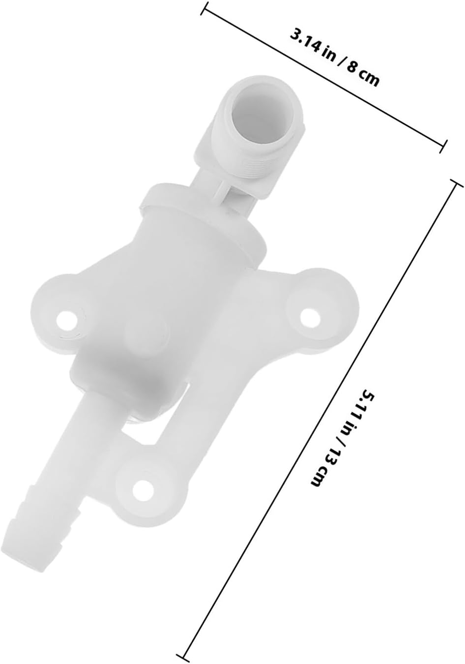 balacoo Efficient Rv Toilet Water Valve Assembly Kit with Accessories, Compact Toilet Tank Replacement for Camper and Trailer Plumbing Repair