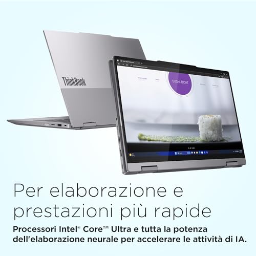 Notebook 14 Pollici Convertibile ThinkBook 14 2-in-1 G4 IML, PC Portatile Windows 11 Pro, Intel Core Ultra 5 125U RAM 16GB DDR5, 512GB SSD NVMe, Monitor Touchscreen, Laptop Grafica Intel - Notebook - Immagine 2