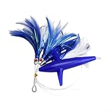 Photo Gallery esca per pesca a traina con piume, con gancio in acciaio, per grandi giochi, effetto luce uv per attirare i pesci, forma e design migliorato della forza dell amo (blu) Photo Gallery esca per pesca a traina con piume, con gancio in acciaio, per grandi giochi, effetto luce uv per attirare i pesci, forma e design migliorato della forza dell amo (blu)