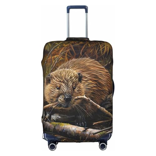 Valise de voyage protégée : housse Beaver XL polyester lavable blanc pour l'aéroport