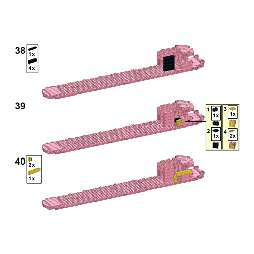 Mocdiy Technik Zug Bausteine 2.4Ghz RC 8wide Union Pazifik ES44AC,1716+ Teile Bahn Bausatz Spielzeug Klemmbausteine,MOC… – Bild 7