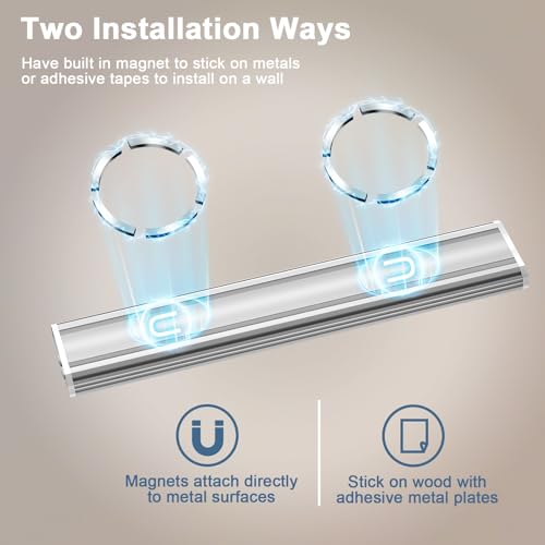 Onforu 13.8" Under Cabinet Lighting, 2700mAh USB-C Rechargeable, Motion Sensor Under Cabinet Lights with 3 Color & Dimmable, Magnetic Under Counter Lights for Kitchen, Closet, 6 Pack - image 7