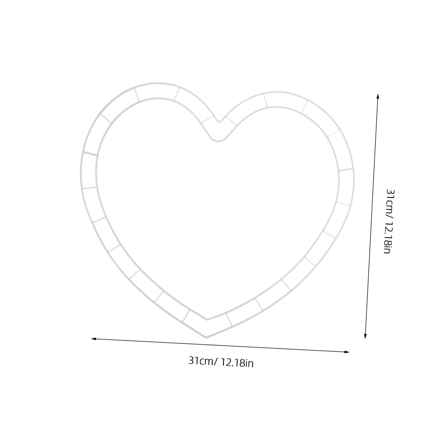 NAMOARLY Valentine's Wreath Craft Diy Bouquet Kit Heart Style Flower Foam Set Plastic Wreath Frame for Flowers Decoration