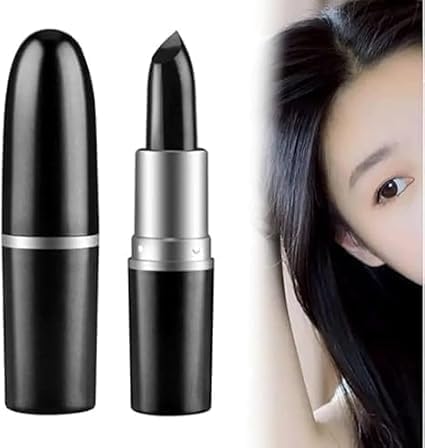 Image of LISHER Black Hair Dye Pencil for Men & Women Grey Hair Coverage Touch Up Stick Instant Hair Colour Stick for Women Cute Colour Hair Dye Black Root Touch Up for Grey Hair Concealer