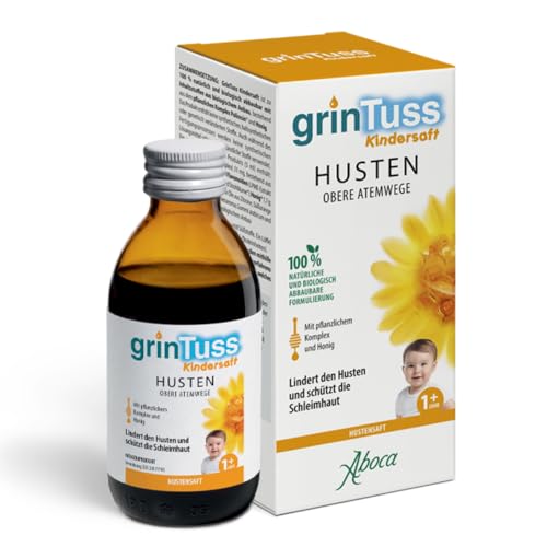GrinTuss Hustensaft für Kinder 128g - Lindert den Husten der oberen Atemwege und schützt die Schleimhaut