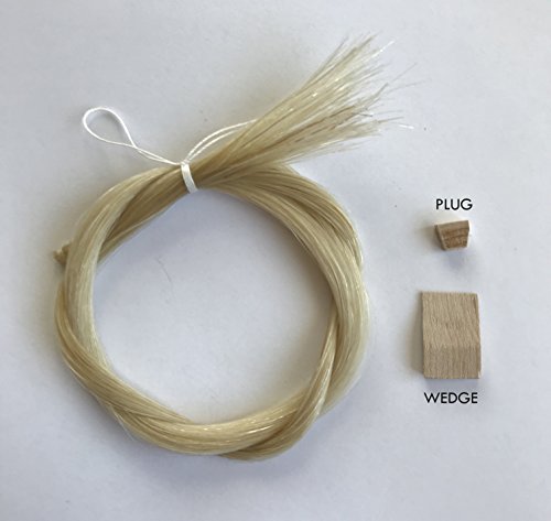 MI&VI Mongolian Horse Hair for Violin, Viola Bows - Unbleached, White 29.5"