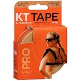 KT Tape Pro Kinesiology Therapeutic Sports Tape, 20 Precut 10 inch Strips, Stealth Beige