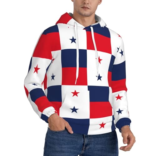 Sweat à capuche homme imprimé drapeau Panama pull polyester sport EdWal