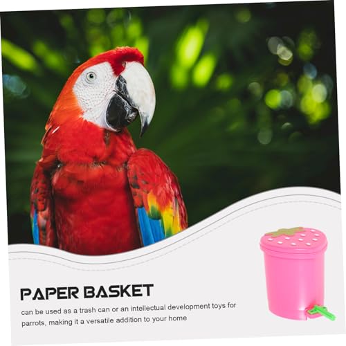 Caneca de Basura de Plástico con Forma de Fresa Rosa miniatura 3