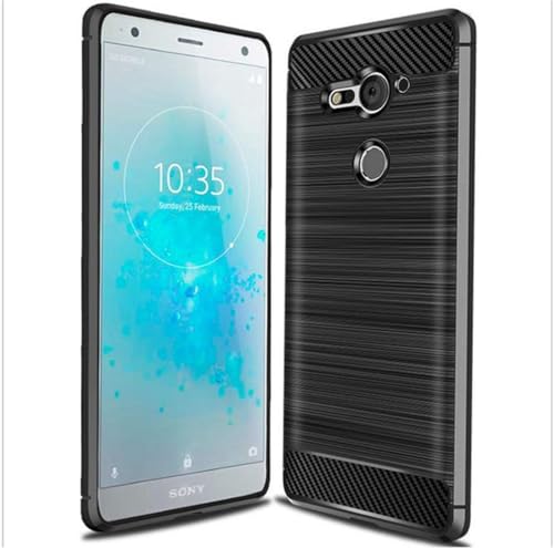 Cruzerlite Coque pour Sony Xperia XZ2 Compact, Carbon Fiber Shock Absorption Slim Case pour Sony Xperia XZ2 Compact (2018) (Black)
