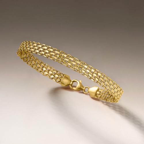 Ross-Simons Italian 18kt Yellow Gold Bismark-Link Bracelet4