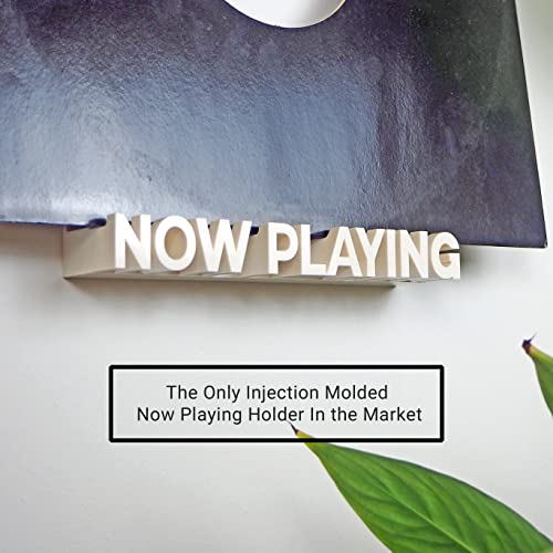 Now Playing Vinyl Record Stand Wall Holder, 3 Level Vinyl Record Display, ABS Plastic, White