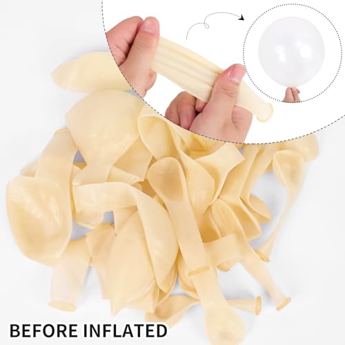 Image of RUBFAC 129pcs Clear Balloons Different Sizes 18 12 10 5 Inches for Garland Arch, Transparent Balloon for Birthday Baby Shower Wedding Party Decoration