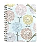 Carolina Pad Down to Earth Ideal Book, Floral (8.75 Inches x 7 Inches; College Ruled; 120 Sheets; 240 Pages; Elastic Closure)