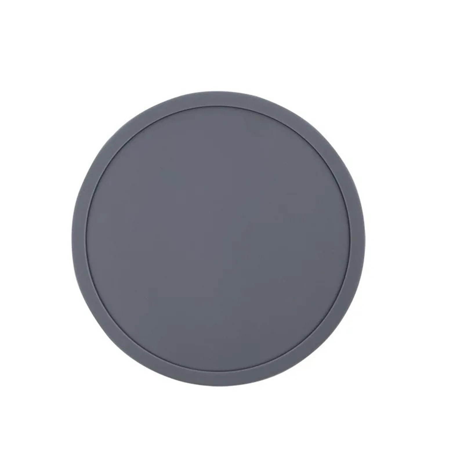 Insulated Coasters 10pcs 9cm Anti Scalding Tea Coaster Silicone Coasters Set Nonslip Drink Heat Resistant Table Pads for Home Decor Dining Table(Grey)