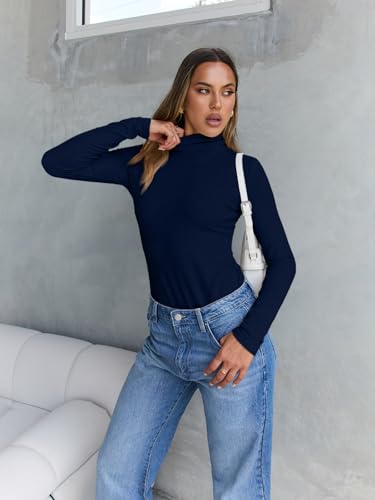 Image of Trendy Queen Women's Turtleneck Long Sleeve Shirts Basic Underwear Tops Winter Clothes 2026