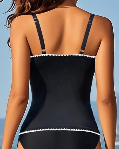 Image of Aqua Eve Tankini Tops for Women Swimwear Top Only Tummy Control Bathing Suit Top No Bottom (Available in Plus)