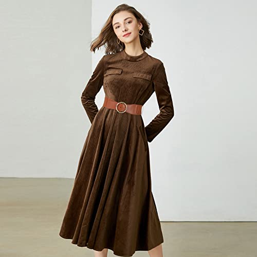 Women Wide Stretchy Waist Belt - 2 Pack Womens Elastic Belts Vintage Wide Cinch Belt for Dress(S,Black+Brown) - Image 3