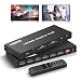 FERRISA 4x2 HDMI Matrix Switch,4 in 2 Out Matrix HDMI Video Switcher Splitter +Optical & L/R Audio Output,Support Ultra HD 4K x 2K,3D 1080P,Audio EDID Extractor with IR Remote Control &Power Adapter