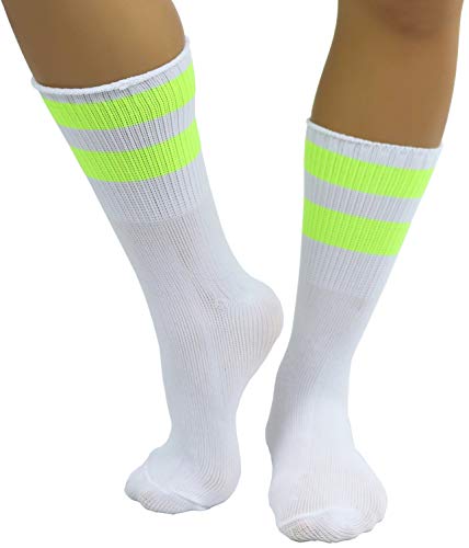 Image of ToBeInStyle Women's Acrylic Ankle Hi With Double Stripe Top Crew Fun Athletic Socks