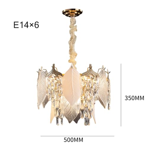 Suspension LED à intensité variable et lustre rond en cristal - 7