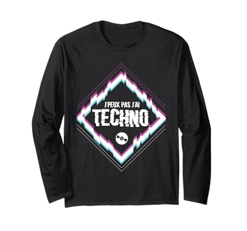 No puedo tengo techno idea divertido humor fiesta fiesta dj set Manga Larga