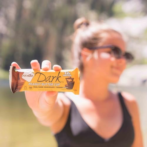 Image of NuGo Dark, Peanut Butter Cup, 12g Vegan Protein Bar, Gluten Free, 24 Count