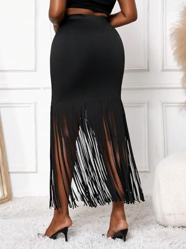 Trend Women's Summer Basic Skirt Solid Color Hip-Hugging Summer Elegant Casual Boho Skirt for Beach2