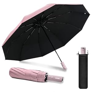 DOFOWOT UV Protection Umbrella for Rain Windproof, UPF 50+ UV Umbrellas Windproof, Sun Umbrella Portable, Travel Umbrella Compact, Automatic Open Close Umbrella for Men Women