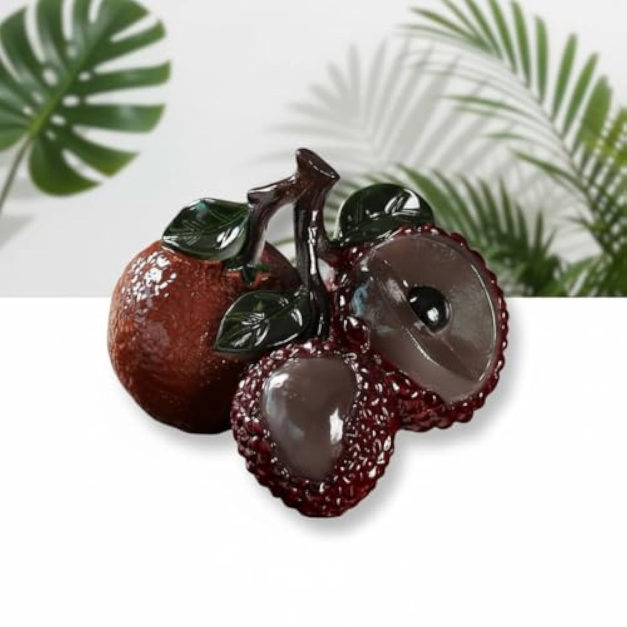 3pcs Color Changing Fruit Cluster Figurine for Office Desk