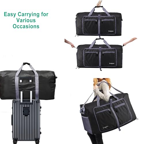 Image of Woogwin Travel Duffel Bag Large Foldable Waterproof Overnight Bag for Beach Swim Bags Pool Sports Gym