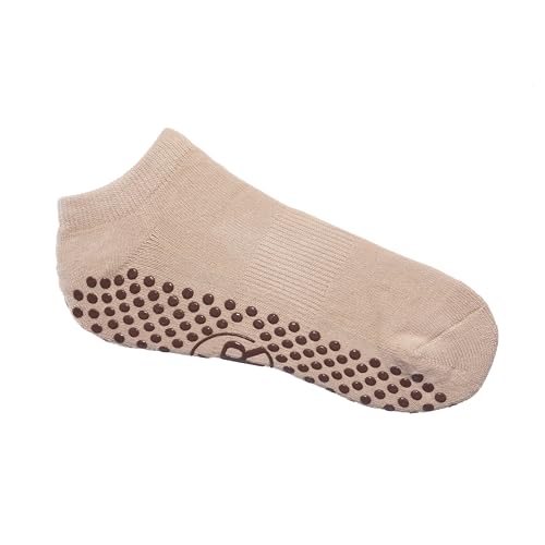Non-Slip Grip Women’s Ankle Socks For Pilates, Yoga, Barre and More 100% Cotton