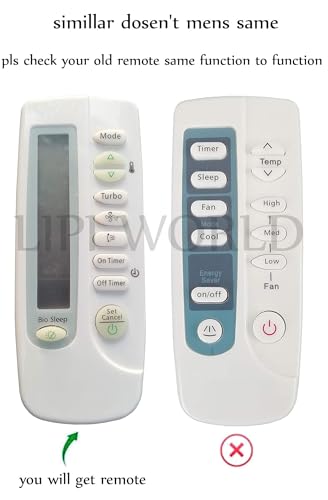 Image of LipiWorld DB93-05083C ARH-466 AC Remote Control (Old Exactly Same Will Only Work) Compatible for Samsung AC Remote bio Sleep VE-11