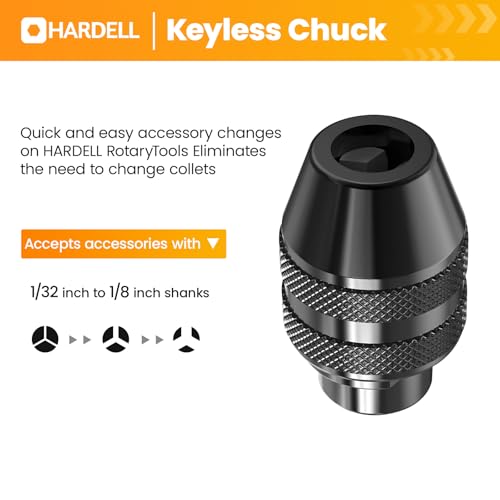 Image of HARDELL Cordless Rotary Tool 3.7V 5-Speed Universal Chuck 71 Accessories | USB Charging Multi-Purpose DIY Craft Tool Sanding Polishing Drilling Engraving Orange
