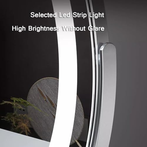 Espejo de maquillaje LED regulable: tocador de mesa con 3 luces de color 4