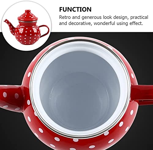 WSSSH Cafetera esmaltada para Acampar, percolador de café, Tetera, Tetera, Tetera, Tetera para Campamento, Grupos de… - Imagen 4