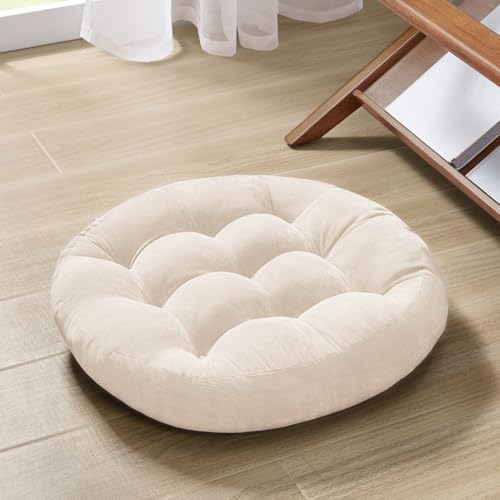 Degrees of Comfort Meditation Floor Pillow, Round Large Pillows S...