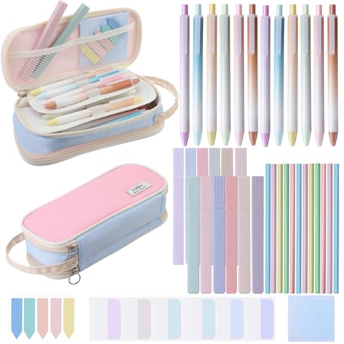 40 Pcs Aesthetic School Supplies with Big Pencil Case Bible Book ...