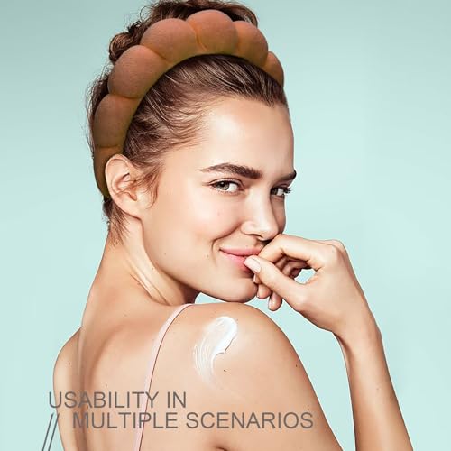 DRESHOW Spa Headband for Women Sponge Headband for Washing Face Clouds Soft Terry Cloth Makeup Skincare Headbands - Image 3