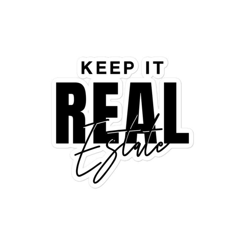 SSTS PRINT "Keep It Real-Estate" Sticker Decal for Wall, Laptop, Cell, Truck Sticker for Windows, Cars, Trucks 6" Inch