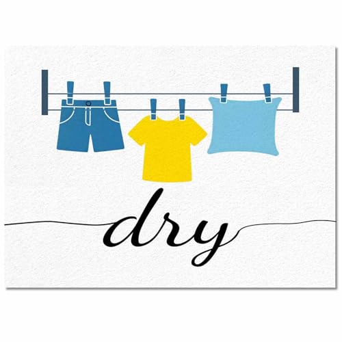 Laundry Room Area Rug 4 x 6, Modern Minimalist Drying