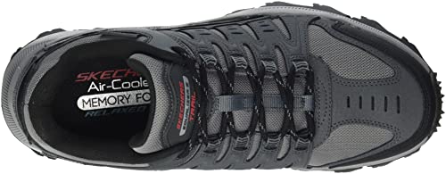 Skechers Skechers Equalizer 5.0 Trail Solix Men's Trainers, Anthracite Leather mesh Fabric Black Trim, 7.5 US