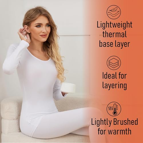 The Essentials Wardrobe Ladies TEW Long Sleeve Thermal Top - White - 12-14 - Image 5