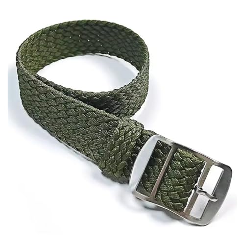 [XTNGIRKGY] 16mm 18mm 20mm 22mm Nylon Canvas Band Strap Watchband Men Women Woven Bracelet Accessories(ArmyGreen,16mm)