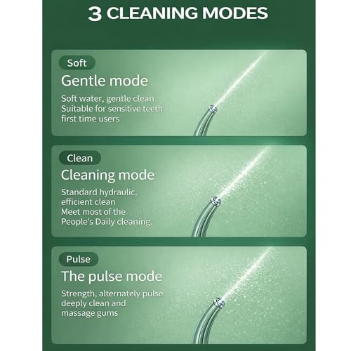 Image of VOCO Portable Water Flosser for Teeth | Oral Care Water Jet Flosser with Pressure Control and Water Tank | Rechargeable (White)