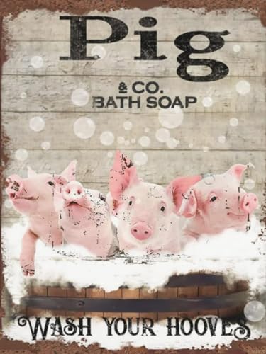 Peinture diamant motif cochons bain savon loisir créatif 30x40cm