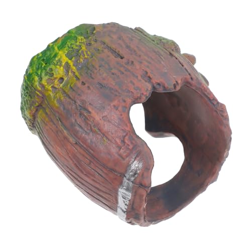 Ipetboom 爬虫類の隠れ穴 ヒョウモントカゲモドキの水槽の皮 トカゲタンクアクセサリー 水槽の装飾 蜘蛛の隠れ家 水槽のクモの装飾 小動物の洞窟 爬虫類の隠れ家 水槽隠し洞窟 Abs