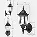 EMART Plastic Outdoor Wall Light Fixtures with Bulbs, Waterproof and Anti-Corrosion Porch Sconces, Exterior Lanterns Wall Mount Lamp for Outside, Garage, Front Door, House, Patio, 2 Pack, Black