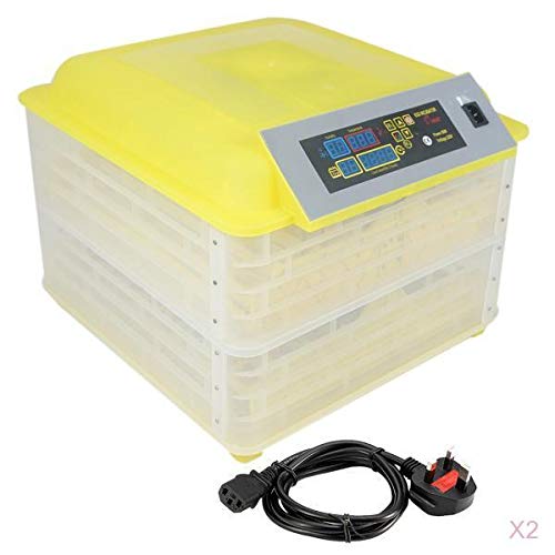 LOVIVER 2 x Digital 112 Eggs Incubator Hatcher Automatic Egg Turning Temperature Control, LED Temperature Display Panel, 220V
